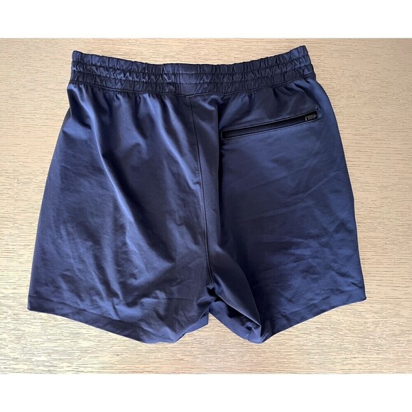 Uniqlo AIRism Cotton Easy Shorts Mens Medium Dark Navy 9" Inseam Comfort - Picture 3 of 6